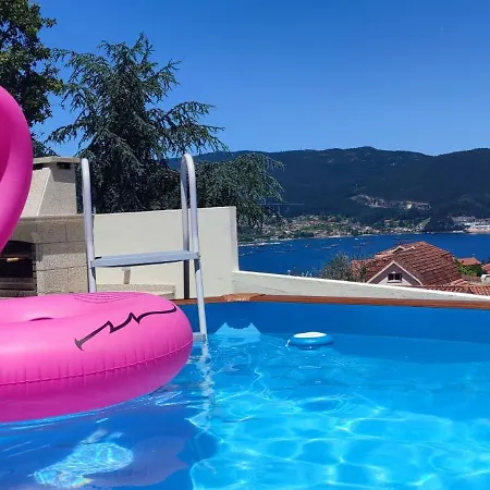 Villa Casa En Chapela, Con Vistas A La Ria De Vigo Esterno foto